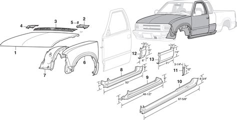 blazer sheet metal|Front Steel Body Parts and Cab Repair Panels .